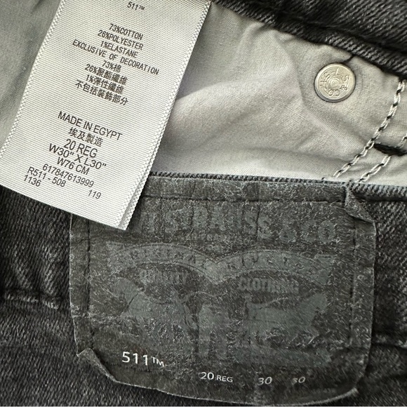 Levi’s 511 Slim Jeans Boys Size 20 - Picture 12 of 13